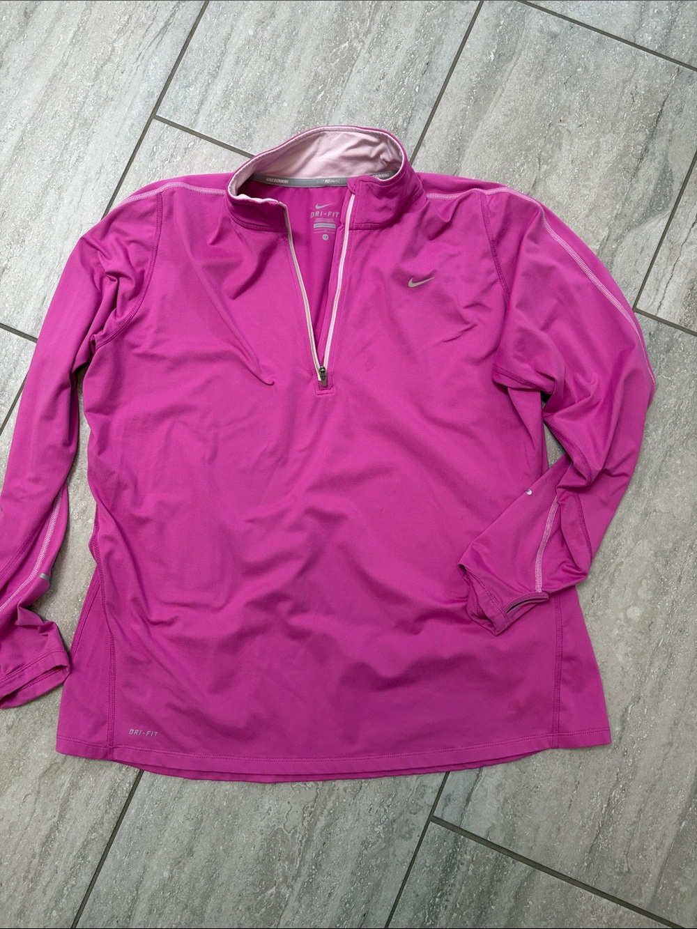Nike Magenta Dri-FIT Quarter-Zip Pullover
